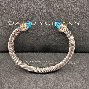 David Yurman Silver and Gold Cable Bracelet